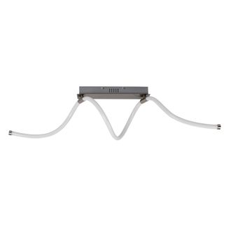 Forlight Forlight - Plaf&oacute;n Rolly Led 25w Blanco Neutro - 4000k N&iacute;quel Satinado Para Interior De Techo En Comedor, Dormitorio, Oficina