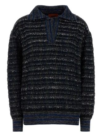 Missoni metallic-thread detailed sweater - women - Viscose/Nylon/Metallised Fibres/Wool/Cotton/Polyester - 42 - Blue