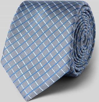 Willen Krawattenfabrik Krawatte aus reiner Seide mit Logo-Patch 6,5cm in Bleu, Gr&ouml;&szlig;e 1