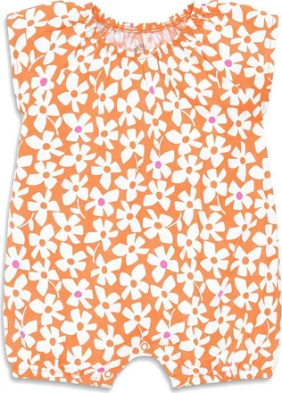 primary Baby Flutter Sleeve Shortie In Prints in Cantaloupe Spring Blooms at Nordstrom, Size 18-24M