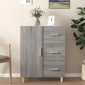 vidaXL Vidaxl - Aparador De Madera De Ingenier&iacute;a Gris Sonoma 69,5x34x90 Cm