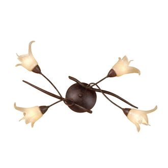 Netlighting (0024 003) Florida Ceiling 4 Light E14 BrownBlack Oxide in Brown