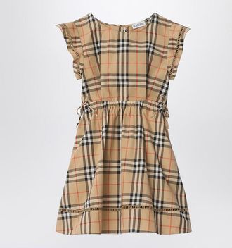 Burberry Beige dress with Check pattern