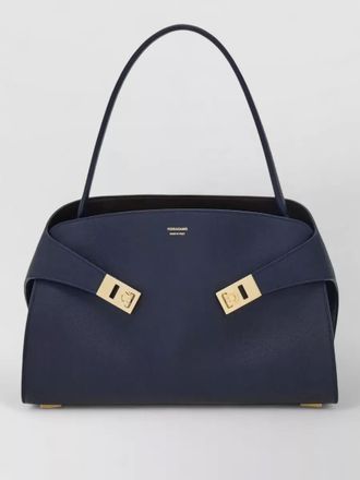 Ferragamo soft medium shoulder bag gold hardware top handle