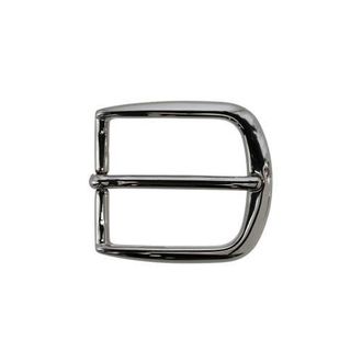 Trafalgar Store 35mm Solid Brass Italian Classic Rounded Harness Belt Buckle in Shiny Nickel at Nordstrom