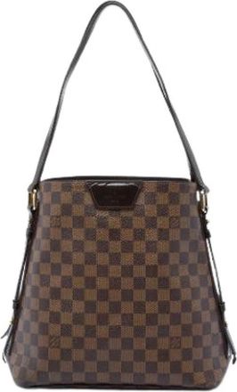 Louis Vuitton Pre-owned Cabas Rivington - Dames - Vintage Schoudertas - Bruin - ONE Size - Leer - Vintage