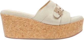 Scholl Janelle Sandalen in Zandkleur - Dames - Sleehakken - Beige - 41 EU - Schoenen