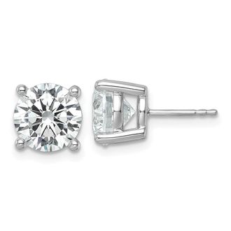 Diamond2Deal 14k Yellow Gold 6 ct Round Lab Grown Diamond Stud Earrings VS Clarity, G-H Color
