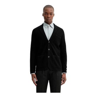 Marc O'Polo V-hals vest - Heren - Truien - Zwart - Maat: L Wol