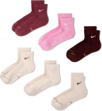 Nike Unisex Everyday Elevated Ankle Socks (6 Pairs) in Multicolor | HQ8031-910