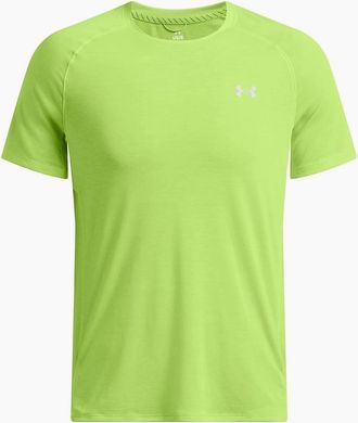 Under Armour Mens Trail Run Raglan Sleeve Competition T-Shirt - Green - Size: 36
