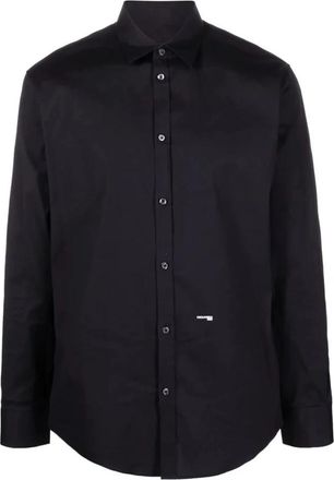 Dsquared2 Klassiek Zwart Overhemd Verhoog Stijl - Heren - Casual Overhemden - Zwart - S - Katoen - Overhemden