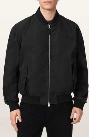 AllSaints Sanders Bomber Jacket in Black at Nordstrom, Size Xx-Large