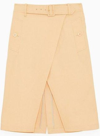 Patrizia Pepe Pink Cotton Midi Womens Skirt