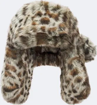 Ruslan Baginskiy Leopard-print aviator hat