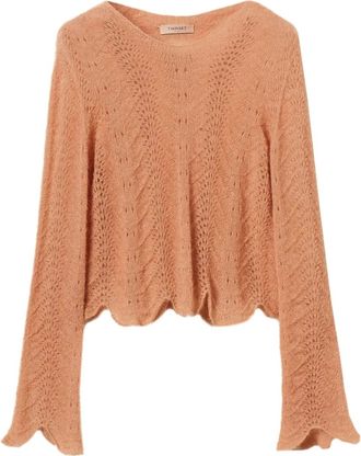 Twin-Set Maglione con orlo a smerlo - Arancione