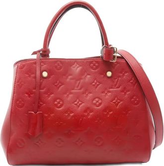 Louis Vuitton 2015 Montaigne handtas met monogram-print - Rood
