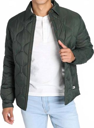 Jachs NY Quilted Flannel Lined Puffer Jacket In Kalamatra