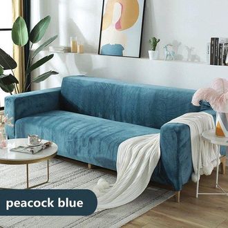 OEM Funda El&aacute;stica Para Sof&aacute;s De 3 Plazas (190-230 Cm), Resistente A Las Manchas, C&oacute;moda Y De F&aacute;cil Mantenimiento, Azul Marino