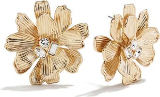 BaubleBar Zahra Flower Earrings in Gold/white at Nordstrom