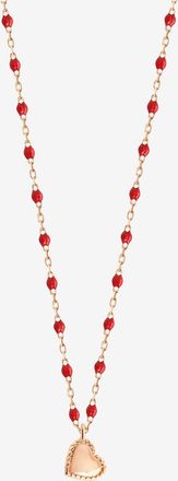 Gigi Clozeau Halskette aus Ros&eacute;gold Lucky Coeur Coquelicot - 40 cm