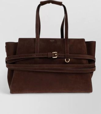 Moschino leather tote bag double handle strap