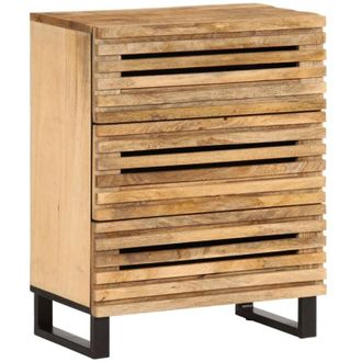 vidaXL Credenza 60x34x75 cm in Legno Massello di Mango Grezzo vidaXL