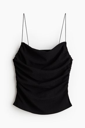 H&M Drapiertes Tr&auml;gertop - Schwarz