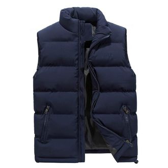 Generic BOTCAM Mens Winter Vest With Zipper Stand-Up Collar Pockets Sleeveless Coat Bodywarmer Outdoor Sports Padded Quilted Vest Light Weight Puffer Vest War