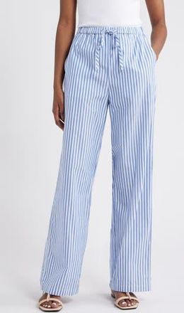 Rails Emmie Stripe Cotton Drawstring Pants in Mariner White Stripe at Nordstrom Rack, Size X-Small