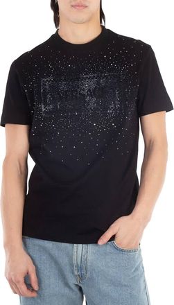 Versace Logo-Embellished Cotton T-Shirt, Size Medium