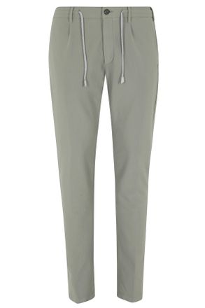Eleventy Green Drawstring-Band Cotton-Blend Jogger Pants