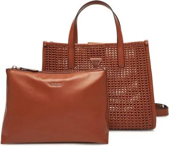 Guess Dames, Tassen, Bruin, Maat: ONE Size Leer