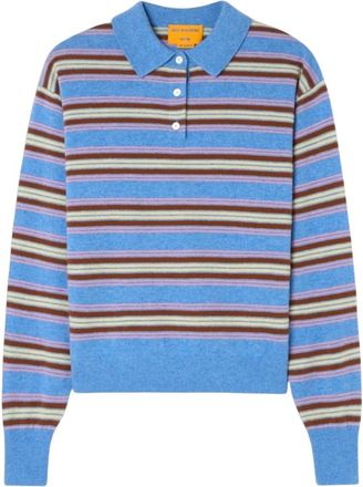 Guest In Residence Collegiate Stripe Polo - Dames - Tops - Veelkleurig - Maat: M Kasjmier
