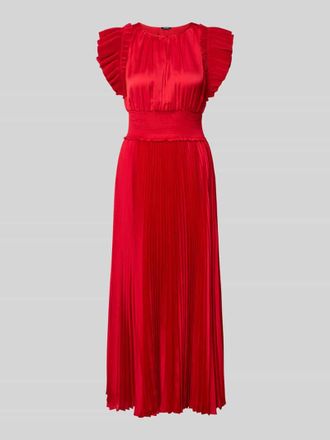 Joop Midikleid mit Plisseefalten Modell Dilia in Rot, Gr&ouml;&szlig;e 34