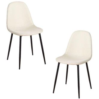 Regalos Miguel Regalos Miguel - Packs Sillas Comedor - Pack 2 Sillas Black Teok Tela - Beige