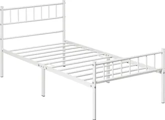 Yaheetech Yaheetech - Cama De Metal Con Marco De Metal, Cama De Invitados, Cama Individual/doble, Moderno Marco De Cama Juvenil Con Somier Para Dormitorio, Habi
