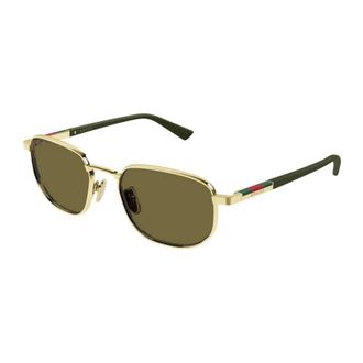 Gucci Gg 2093S 003 Zonnebrillen - Heren - Zonnebrillen - Geel - 54 MM - Nylon - Accessoires