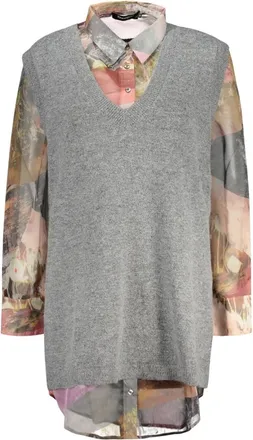 Desigual Camisa Nantes 2 en 1 - Blouses & Shirts - Mujer - Gris - XL