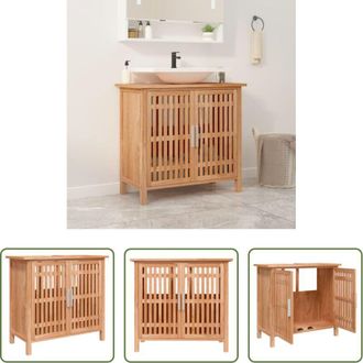 vidaXL vidaXL Armadietto da bagno - Mobile Lavabo da Bagno 66x29x61,5cm Legno Massello di Noce