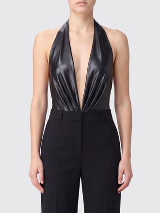 Andamane Body in pelle sintetica con scollo allamericana