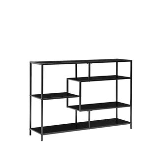 Klast Estanter&iacute;a baja de metal negro 114 cm x 78 cm