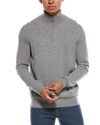 Amicale Cashmere 1/4-Zip Cashmere Sweater
