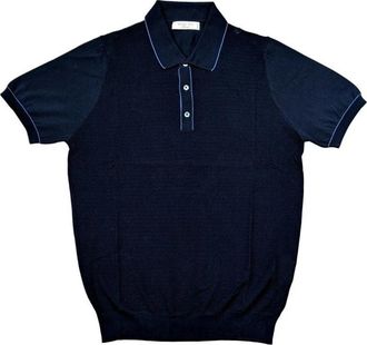 Ferrante Polo met korte mouwen - Heren - Polos - Blauw - M - Katoen - Tops
