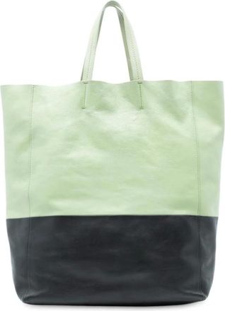 Celine Pre-owned Tote Bags, female, Green, Size: ONE SIZE Pre-owned Leather Shopper Bag