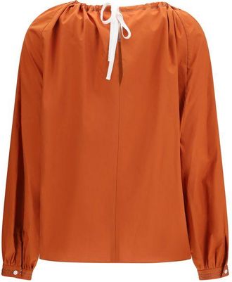 Marni Womens Orange Cotton Polo Shirt