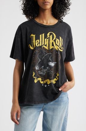 Daydreamer Jelly Roll Cotton Graphic T-Shirt in Reactive Black Acid at Nordstrom, Size X-Large