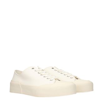 Jil Sander Platform Fabric Low-Top Sneaker - Beige