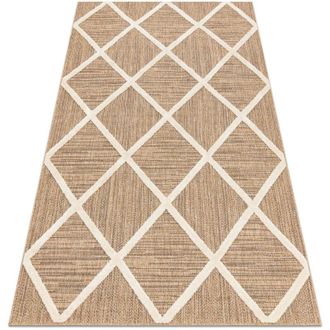 RugsX Spark 0708a Alfombra Beige / Crema - Conducci&oacute;n, Diamantes, Sisal, Estructural Beige 160x220 Cm