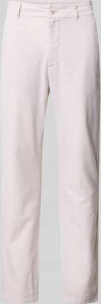 Tom Tailor Denim Straight Leg Hose aus Leinen-Baumwoll-Mix in Hellgrau Melange, Gr&ouml;&szlig;e XXL